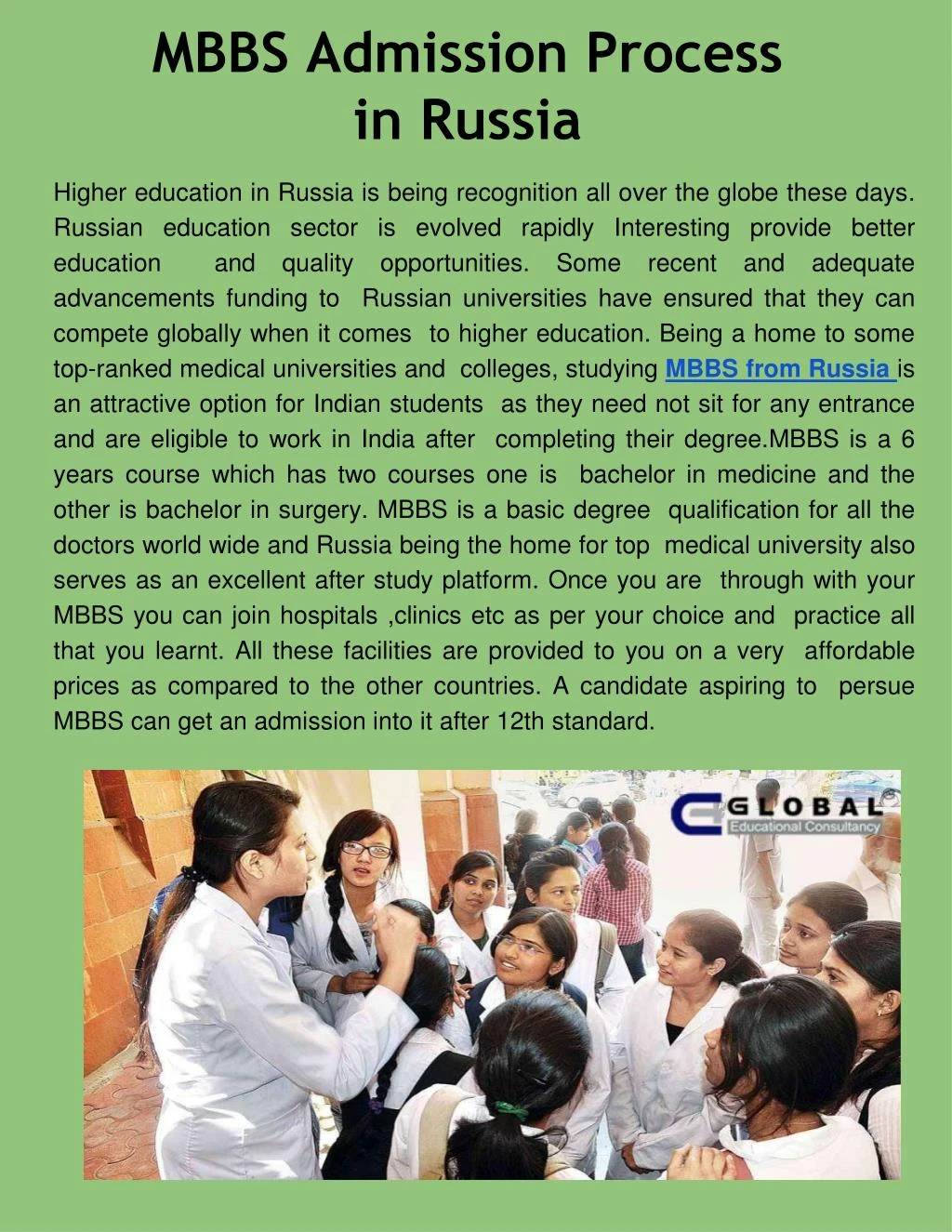 mbbs admission process in russia