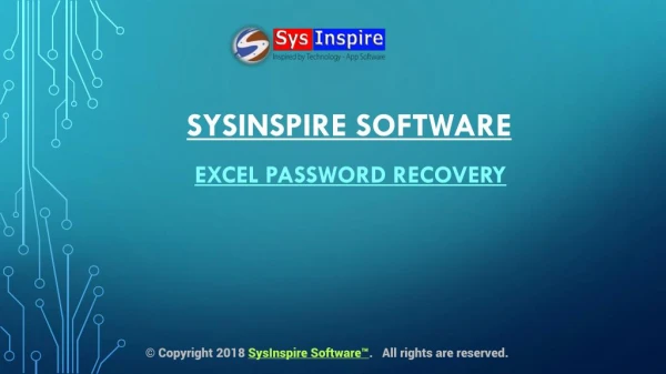 SysInspire Excel Password Recovery