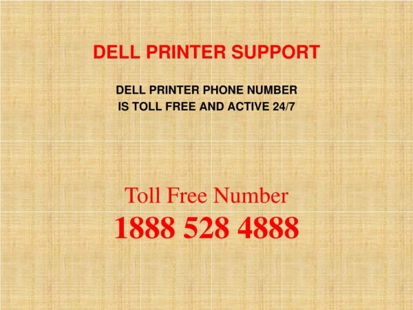 Dial Dell Support Number to Get Help for Printer