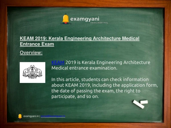 KEAM 2019: Application Form, Exam Dates, Eligibility, Syllabus, Result