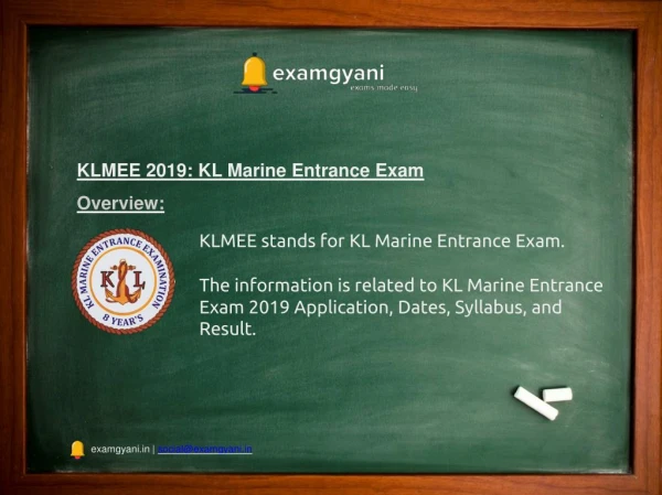 KLMEE 2019: Registration, Dates, Eligibility, Pattern, Syllabus, Results