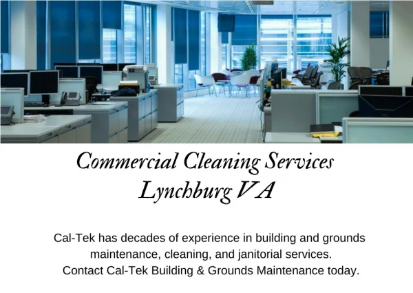 Commercial Cleaning Services Lynchburg VA