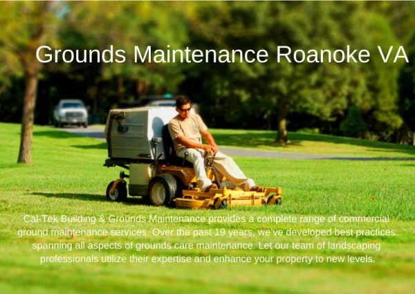 Grounds Maintenance Roanoke VA