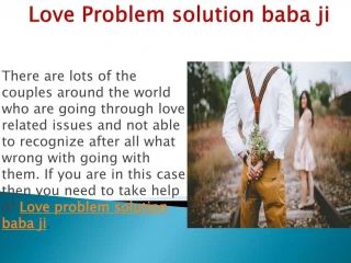love problem solution baba ji - slide 1