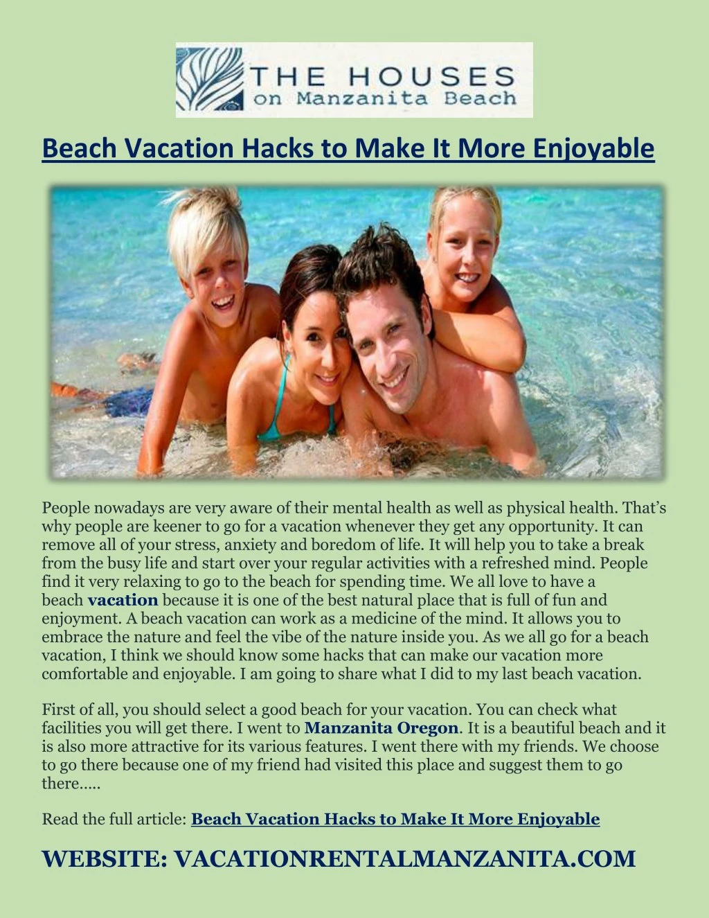 beach vacation hacks to make it more enjoyable