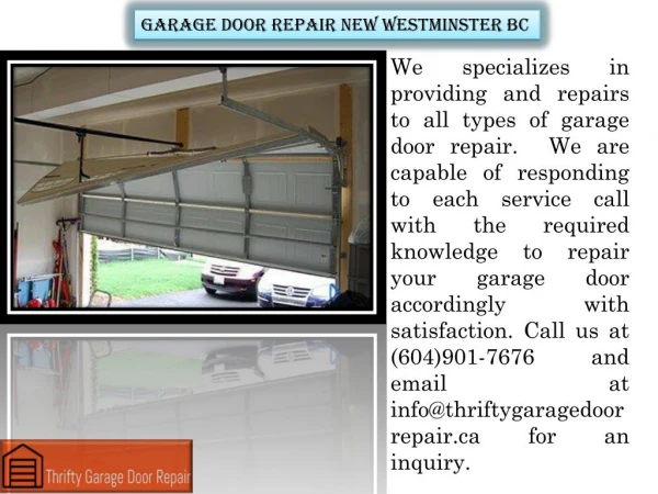 Garage Door Repair New Westminster BC