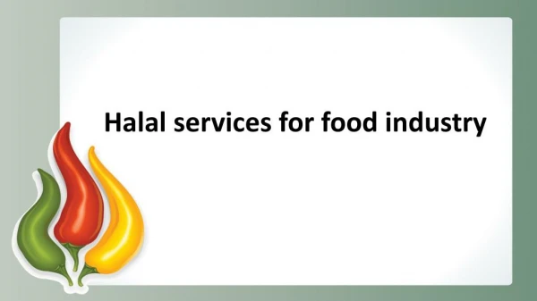 Halal services for food industry