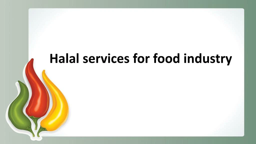 halal services for food industry