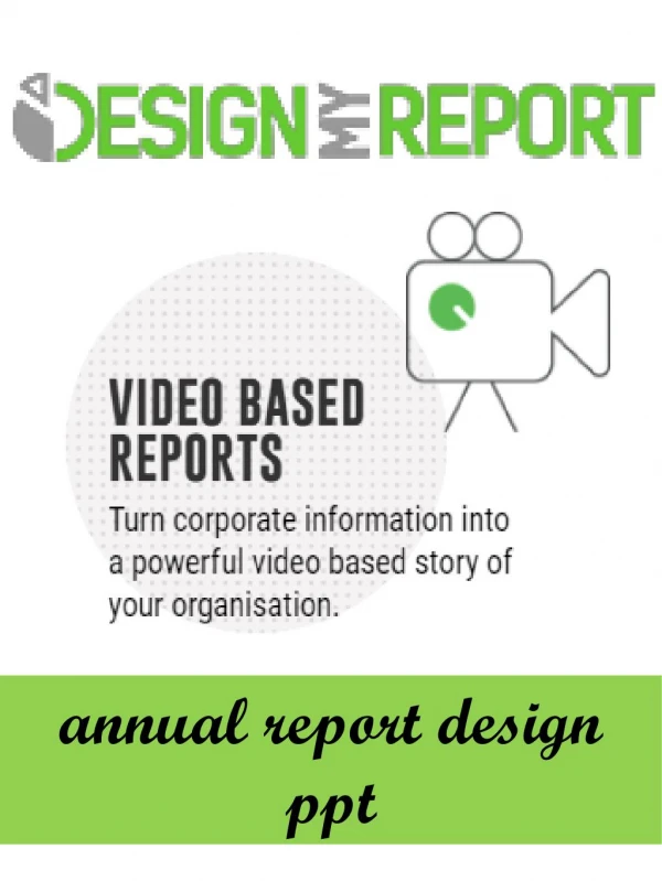 annual report design ppt