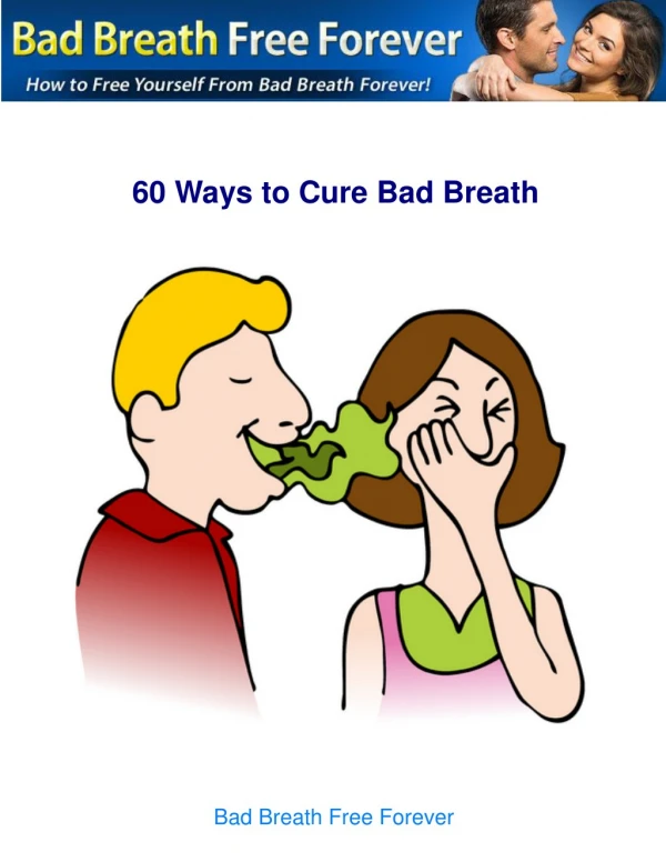 Bad Breath Free Forever EBook PDF Free Download | James Williams