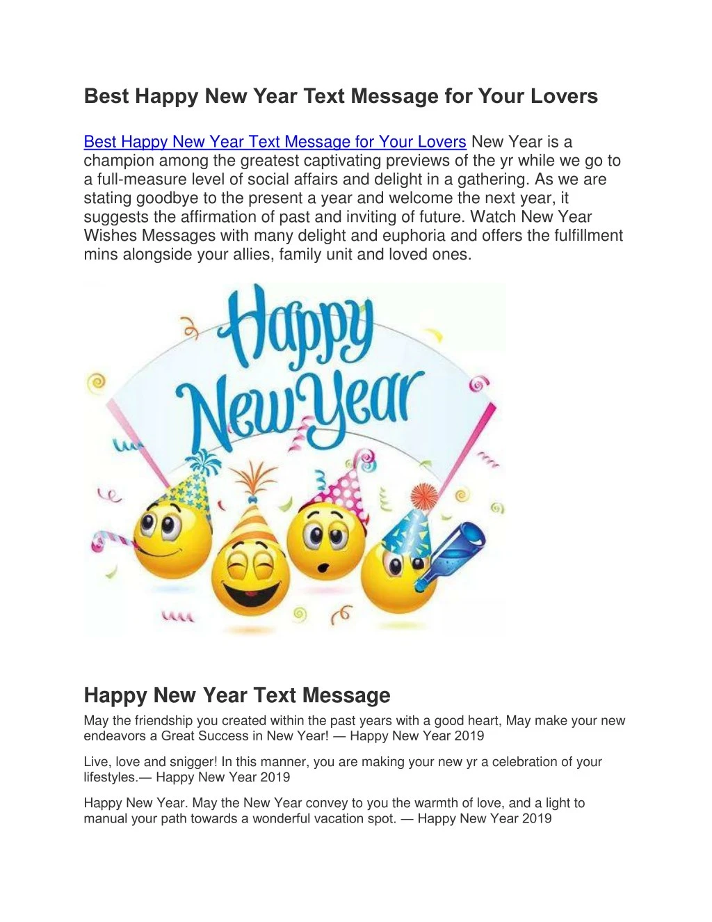 best happy new year text message for your lovers