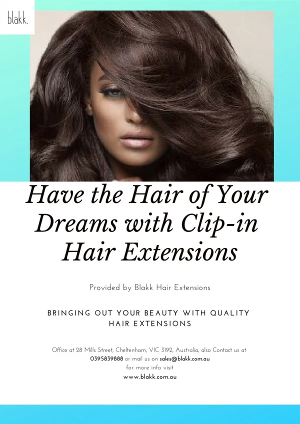 Best Clip in Hair Extensions Melbourne - Blakk Hair Extensions