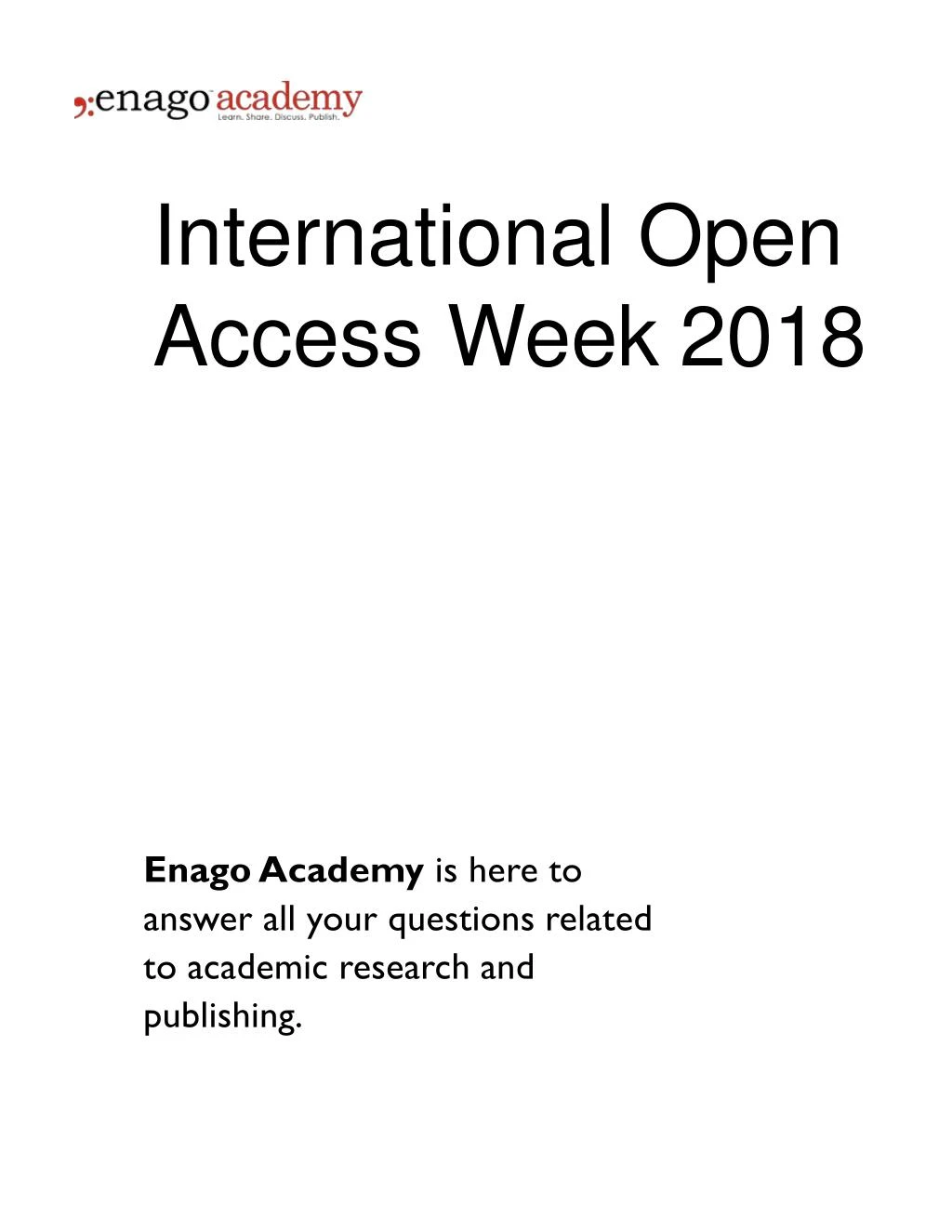 international open access week 2018