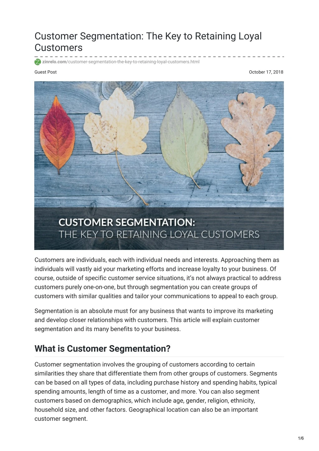 customer segmentation the key to retaining loyal