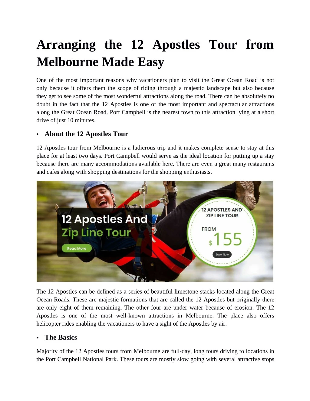 arranging the 12 apostles tour from melbourne