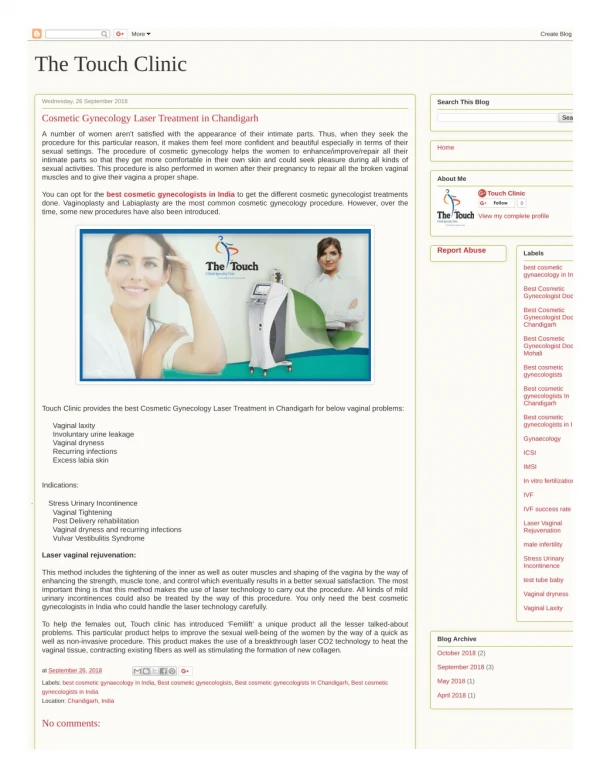 Cosmetic Gynecology Laser Treatment in Chandigarh