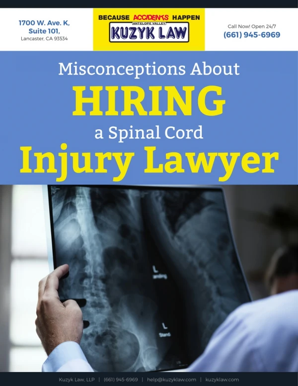 Misconceptions About Hiring a Spinal Cord Injury Lawyer