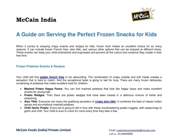 A Guide on Serving the Perfect Frozen Snacks for Kids