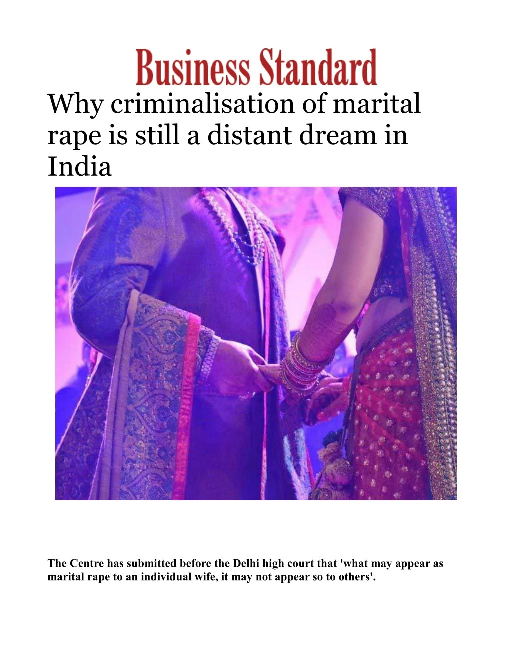 why criminalisation of marital rape is still