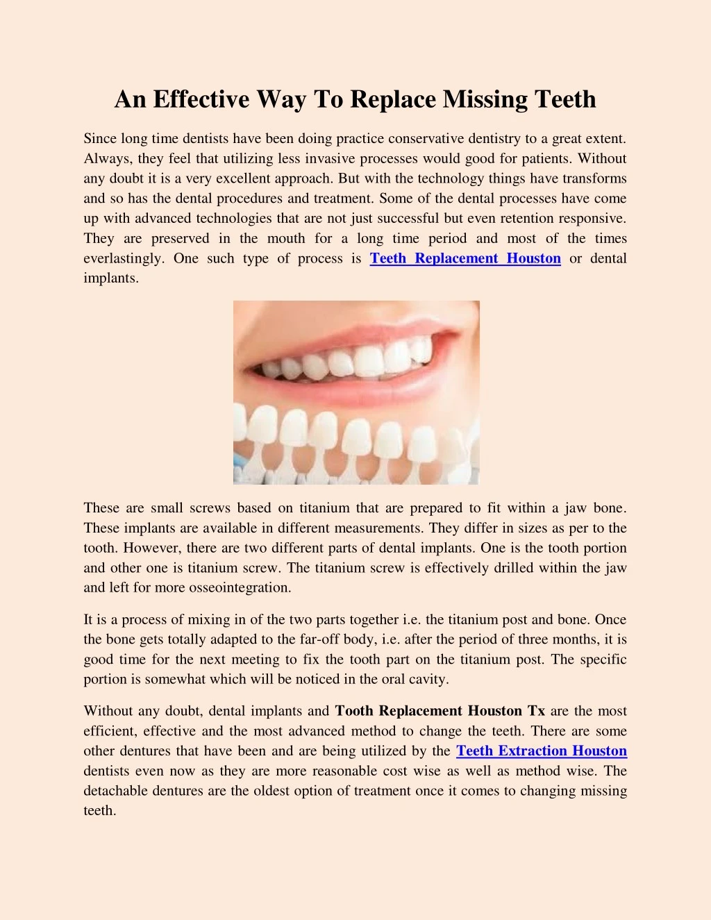 an effective way to replace missing teeth