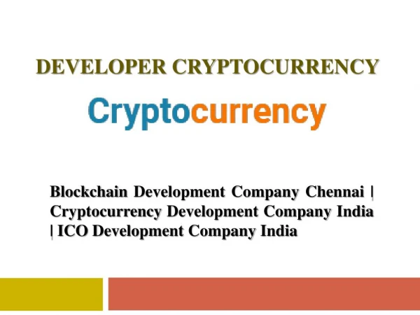 Top-Level Cryptocurrency Development Company India | ICO Development Company
