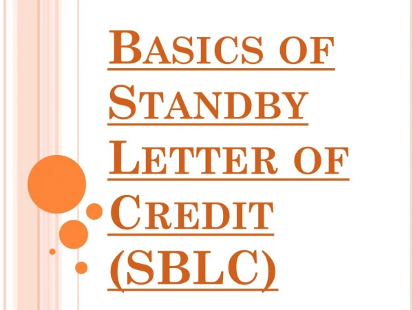 Standby Letter of Credit (SBLC) & Its Types