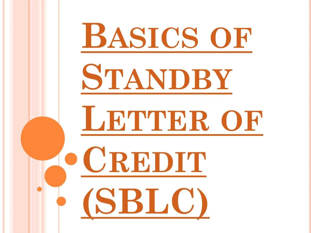 basics of standby letter of credit sblc