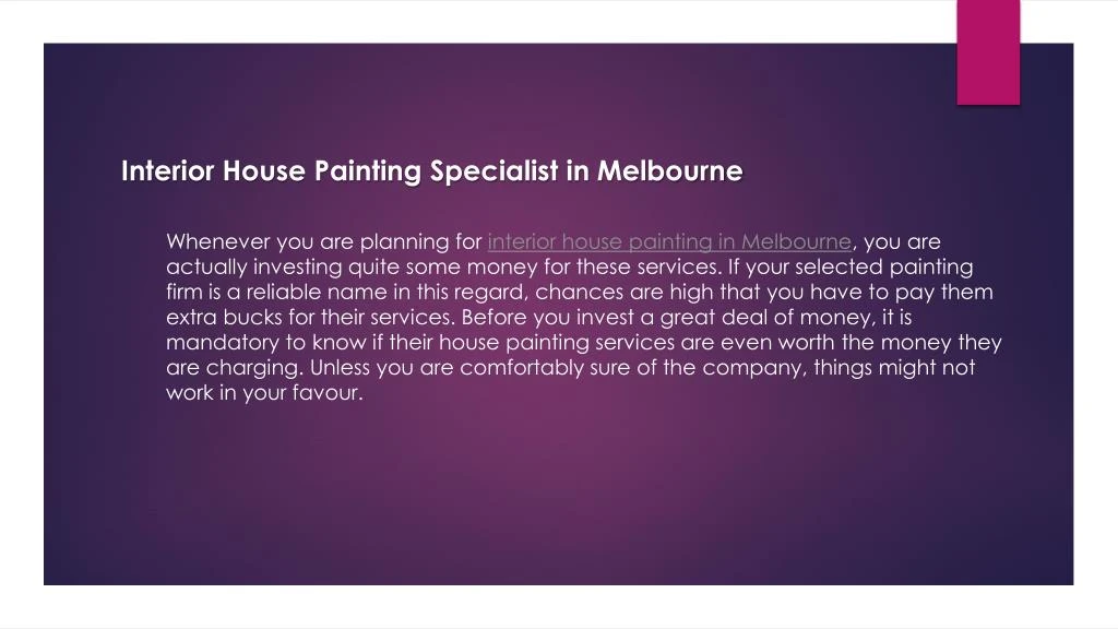 interior house painting specialist in melbourne