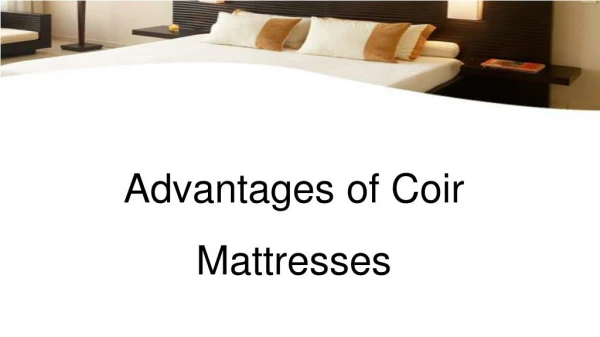 Coir Mattress Online at Best Prices in Hyderabad