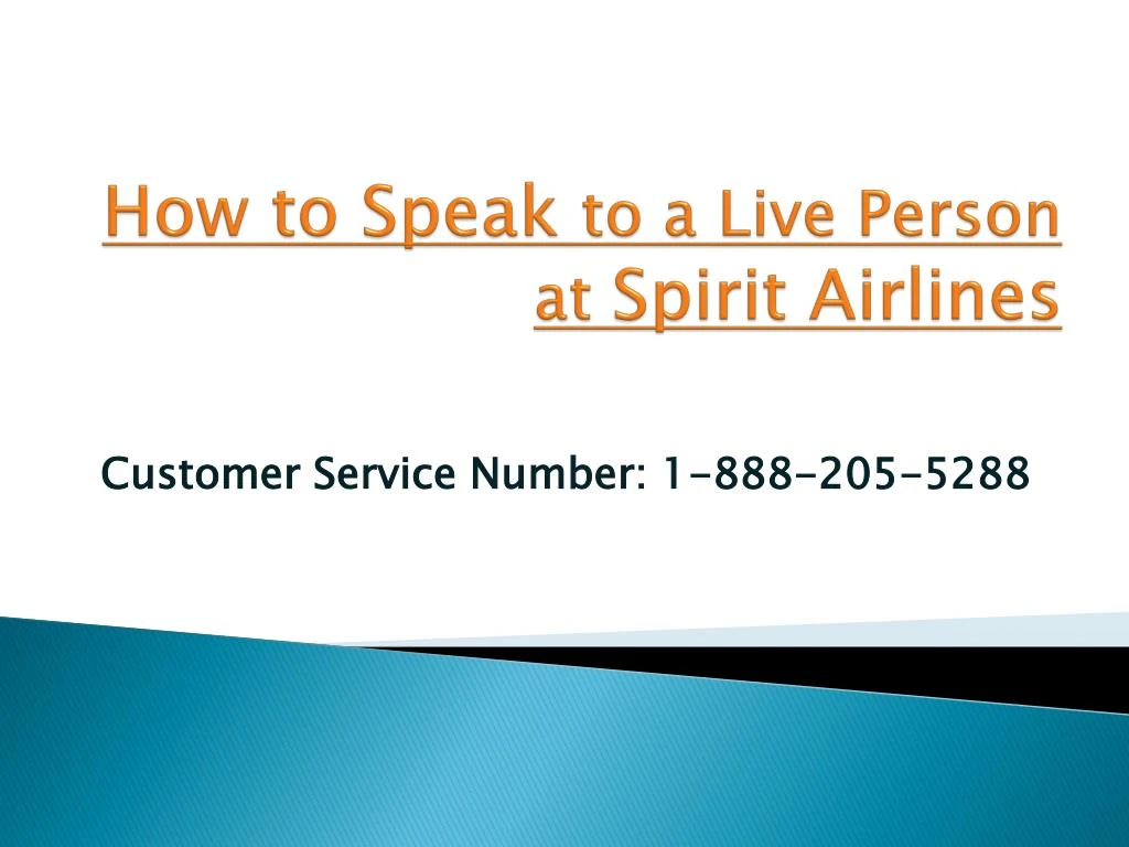 how to speak to a live person at spirit a irlines