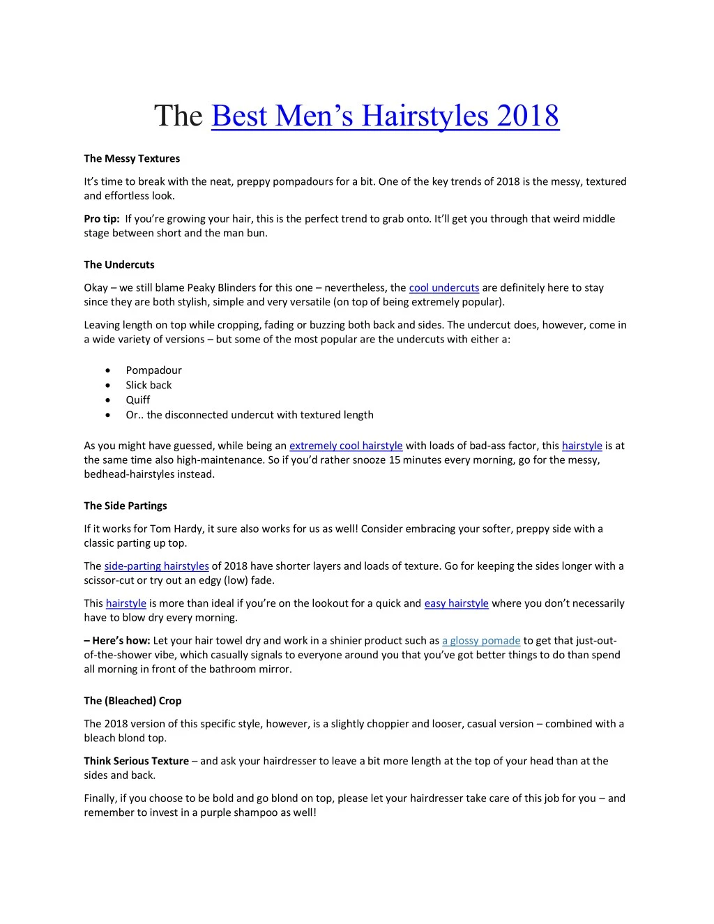 the best men s hairstyles 2018