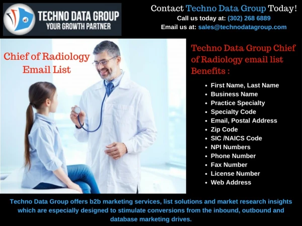 Chief of Radiology Email List | Chief of Radiology Lists