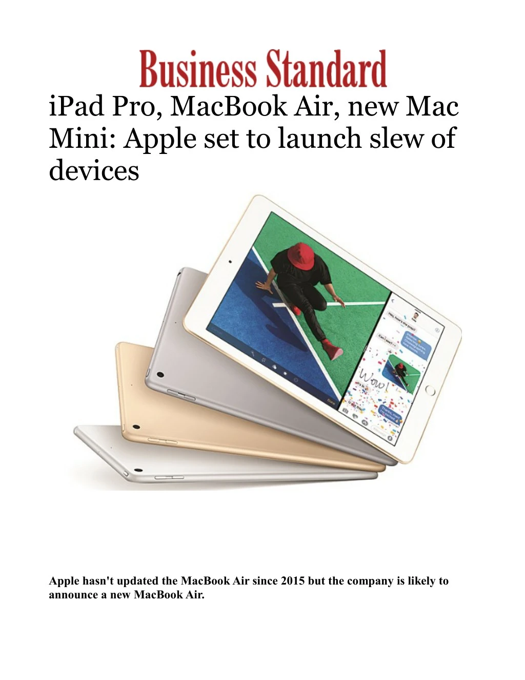 ipad pro macbook air new mac mini apple