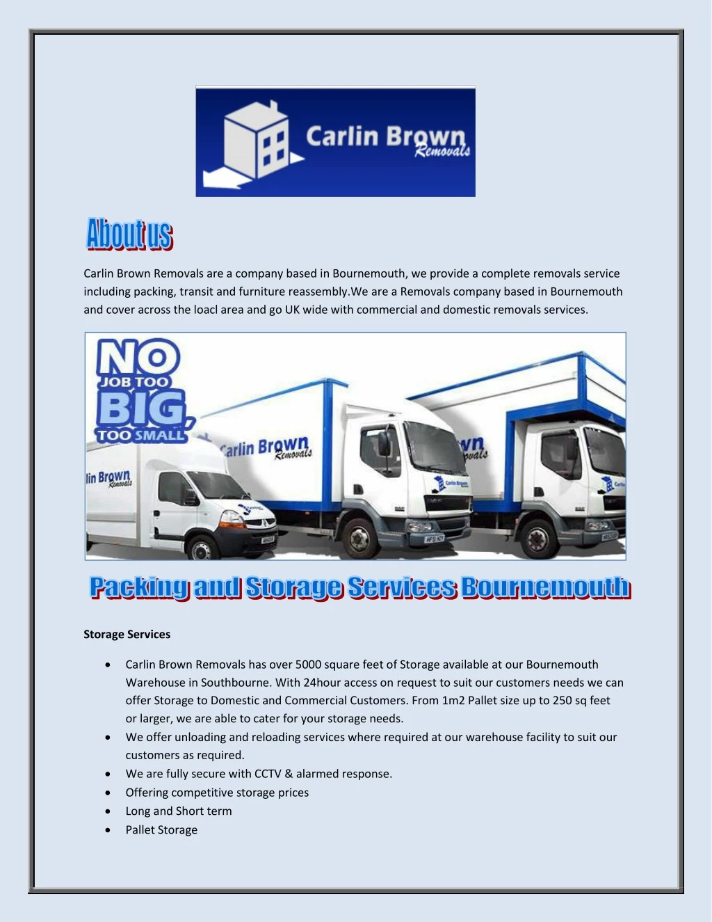 carlin brown removals are a company based