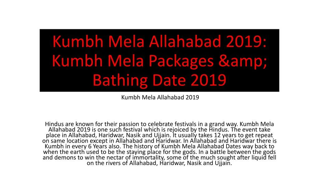 kumbh mela allahabad 2019 kumbh mela packages amp bathing date 2019