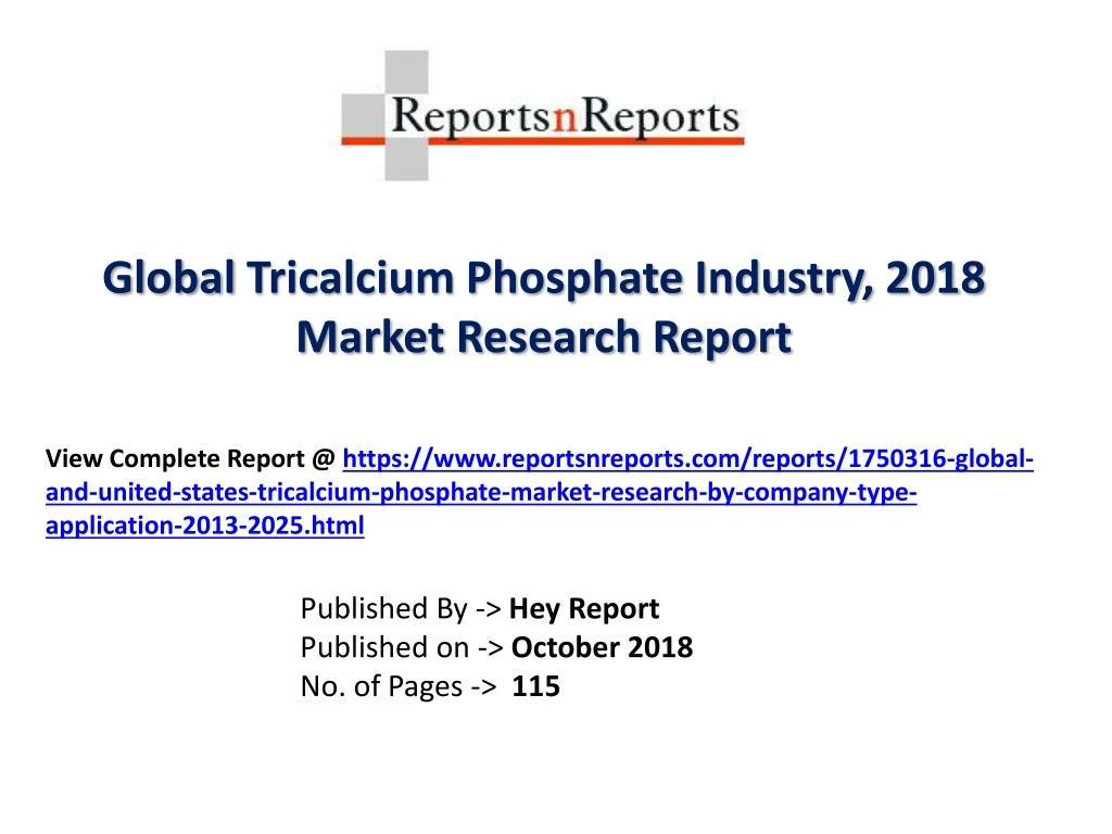 global tricalcium phosphate industry 2018 market