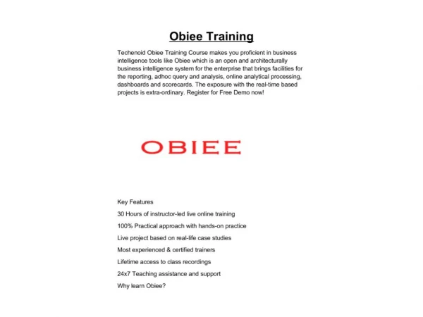 Obiee Training