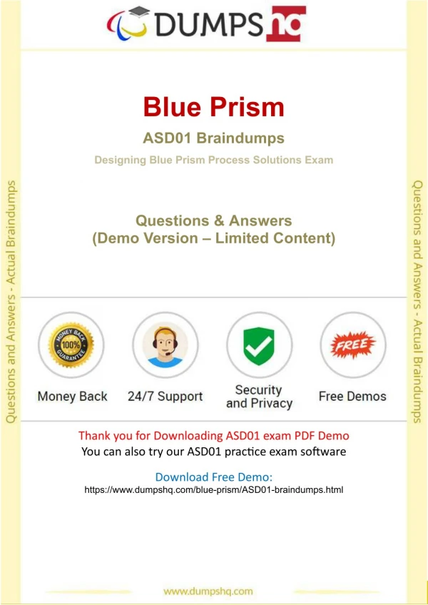 Real Blue Prism Solution Designer Blue Prism Exam Practice Questions