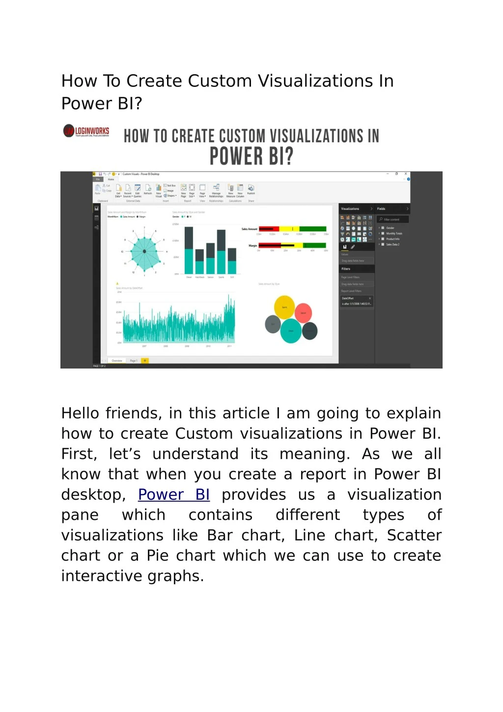 how to create custom visualizations in power bi