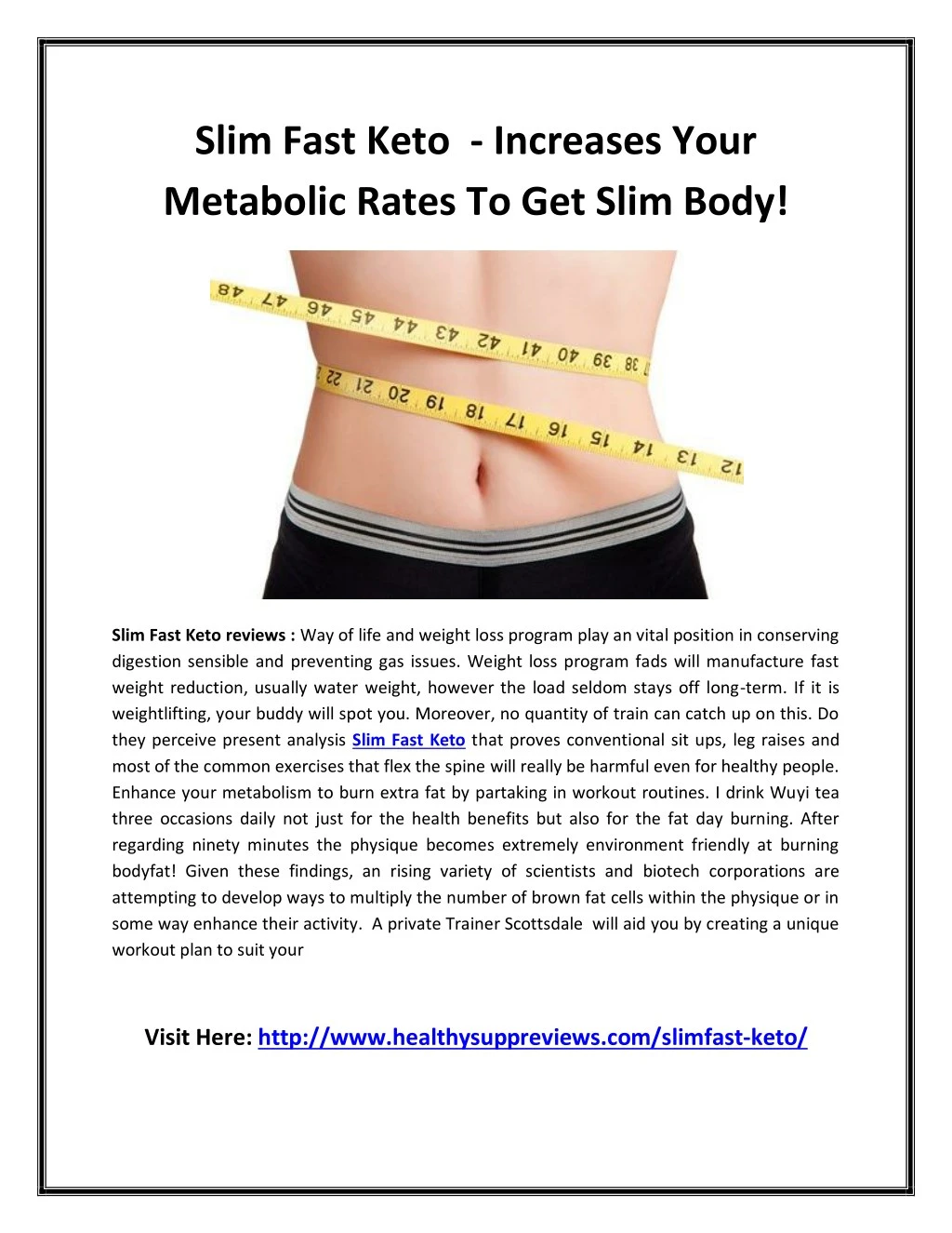 slim fast keto increases your metabolic rates