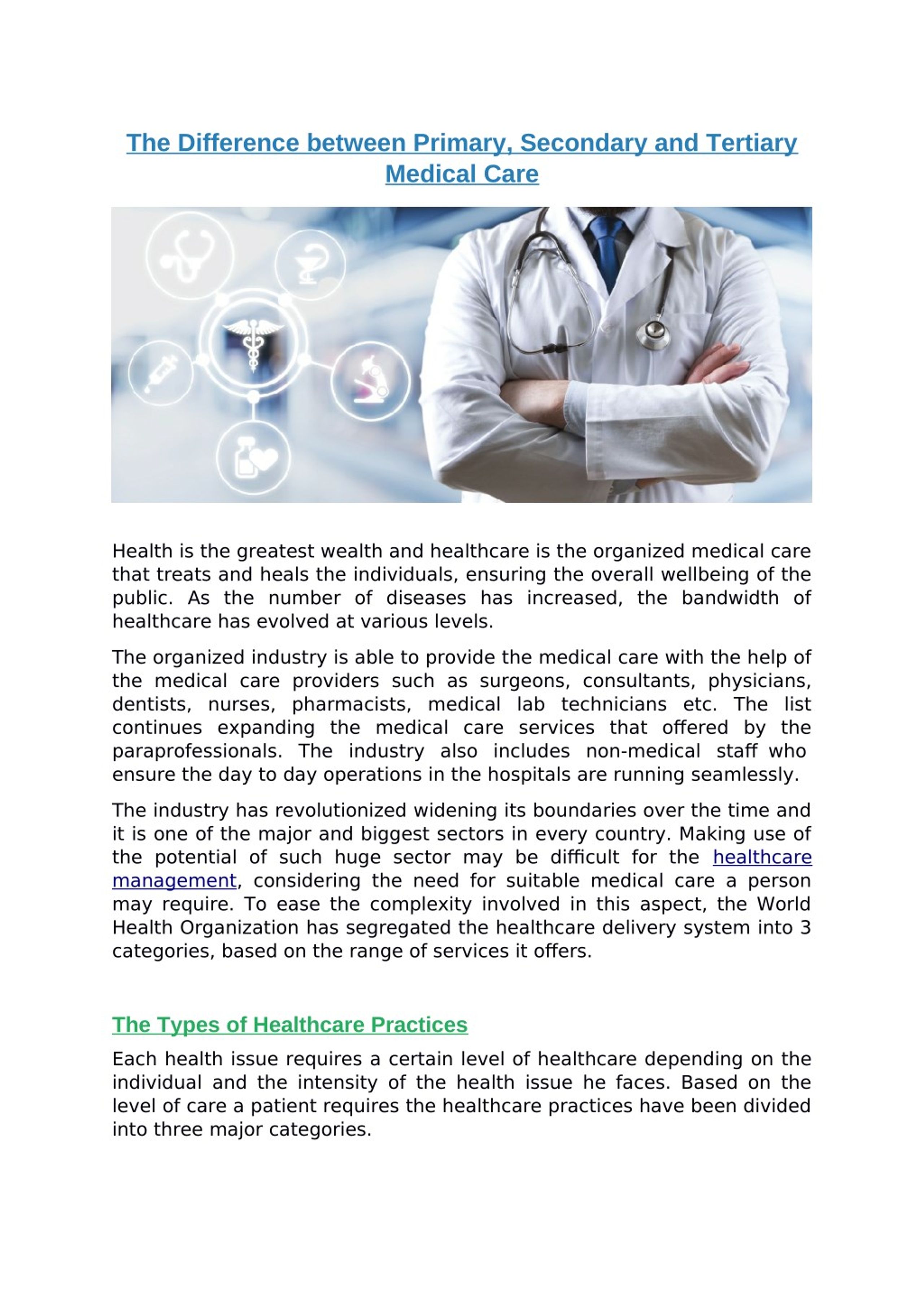 PPT - The Difference Between Primary, Secondary and Tertiary Medical ...