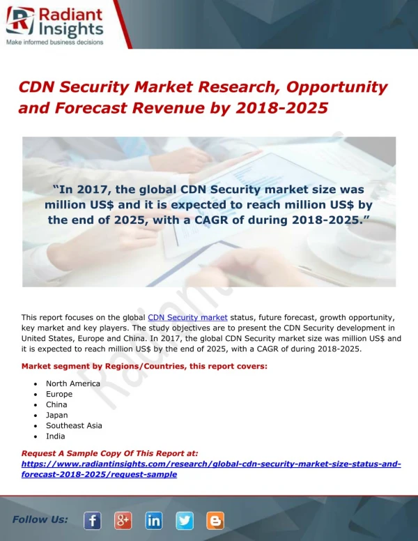 CDN Security Market Research, Opportunity and Forecast Revenue by 2018-2025