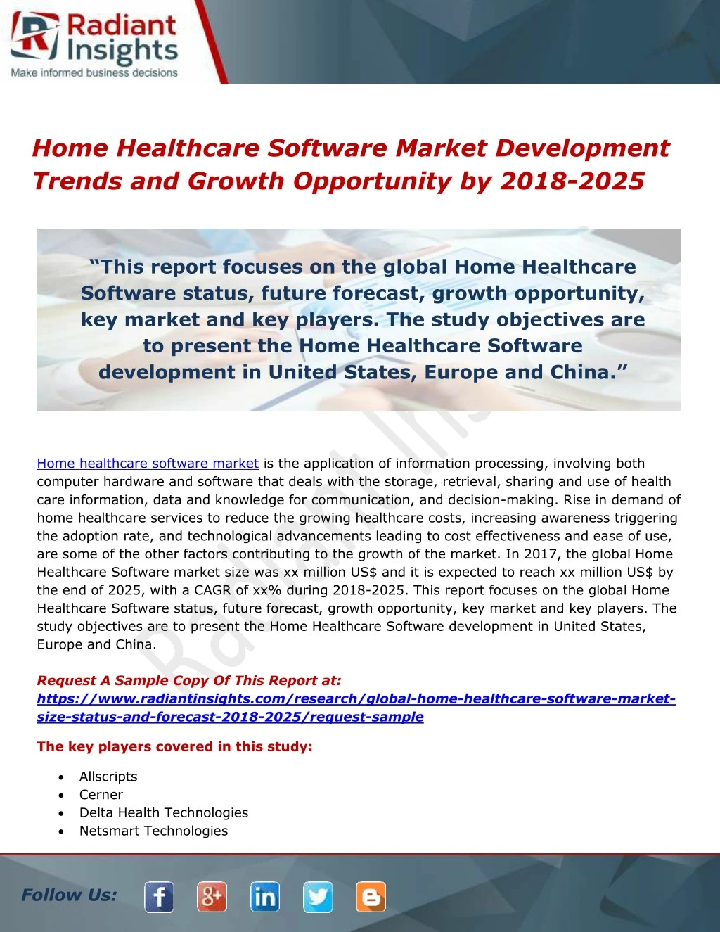 home healthcare software market development