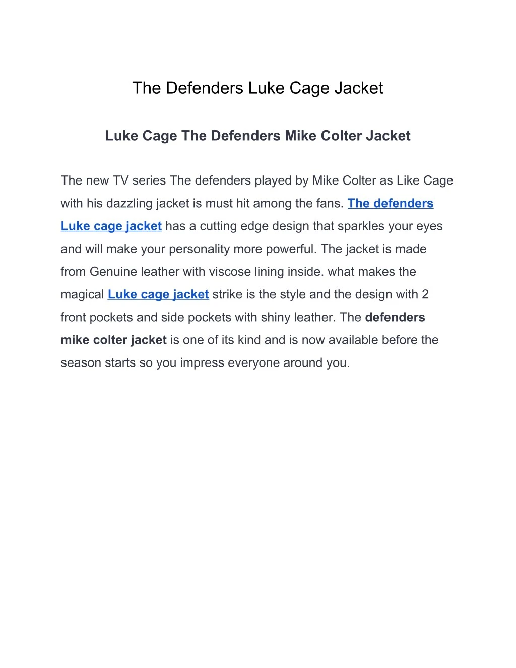 the defenders luke cage jacket
