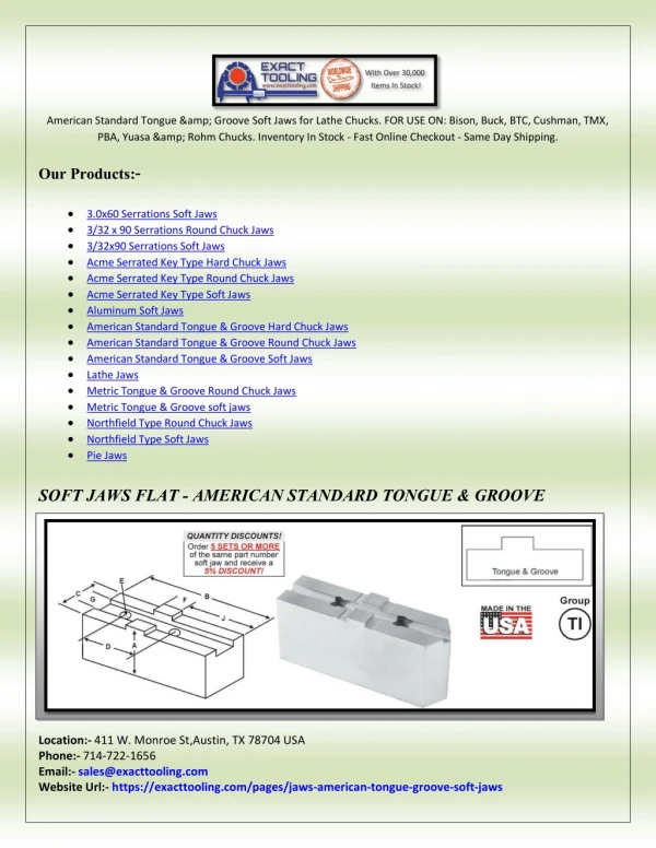 Square Serrated Key Type Hard Chuck Jaws