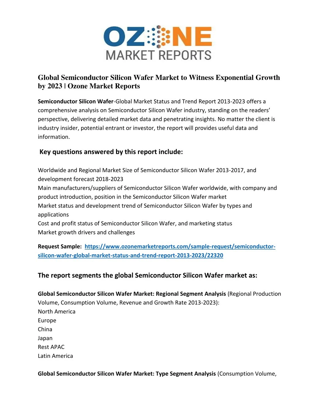 global semiconductor silicon wafer market