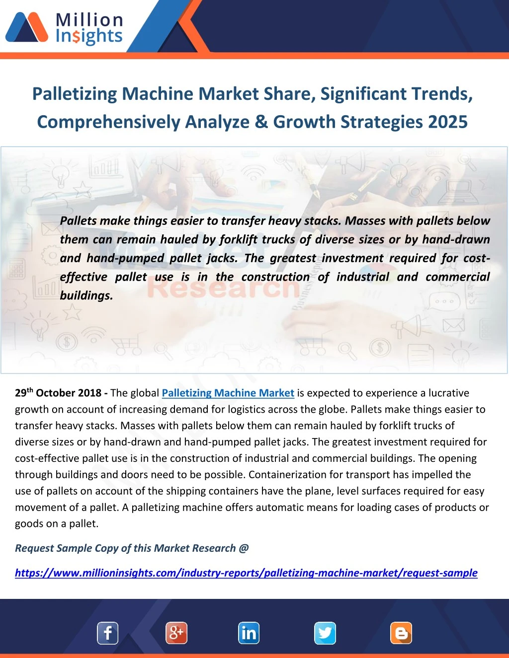 palletizing machine market share significant