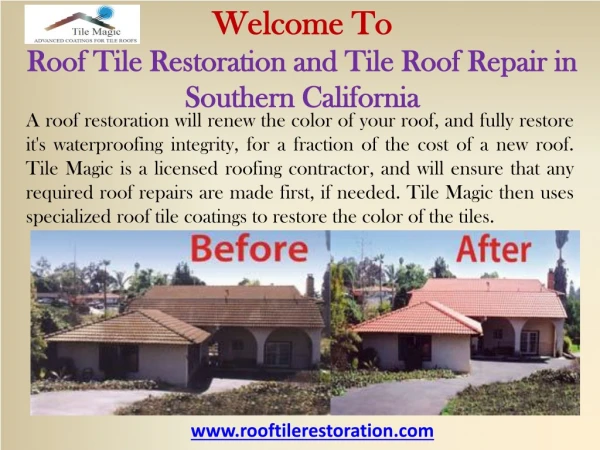 Roof Tile Restoration and Tile Roof Repair in Southern California