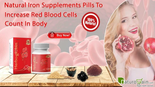 Natural Iron Supplements Pills to Increase Red Blood Cells Count in Body