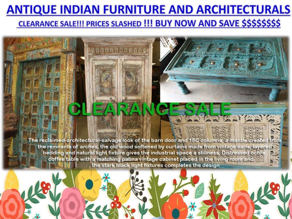 antique indian furniture and architecturals